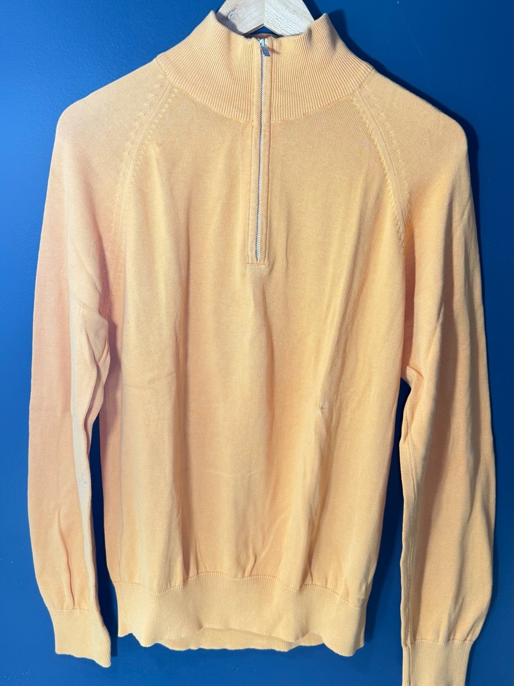 Faconnable Men's Half-Zip Sweater in Pale Peach